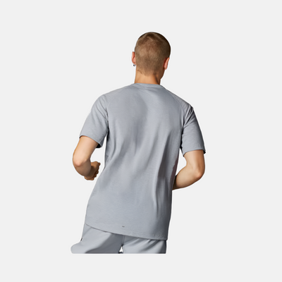 Adidas Own The Run 3 Stripes Men's Running T-shirt -Halo Silver/White