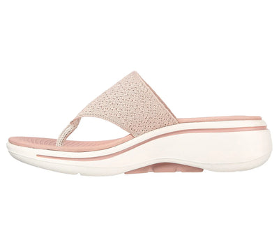 Skechers Go Walk Arch Fit Women's Lifestyle Slippers – Pink