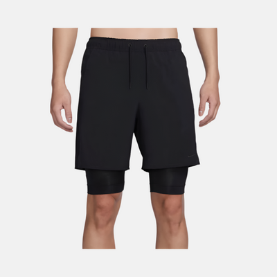 Nike Dri-FIT Unlimited 18cm (approx.) 2-in-1 Versatile Men's Shorts -Black/Black