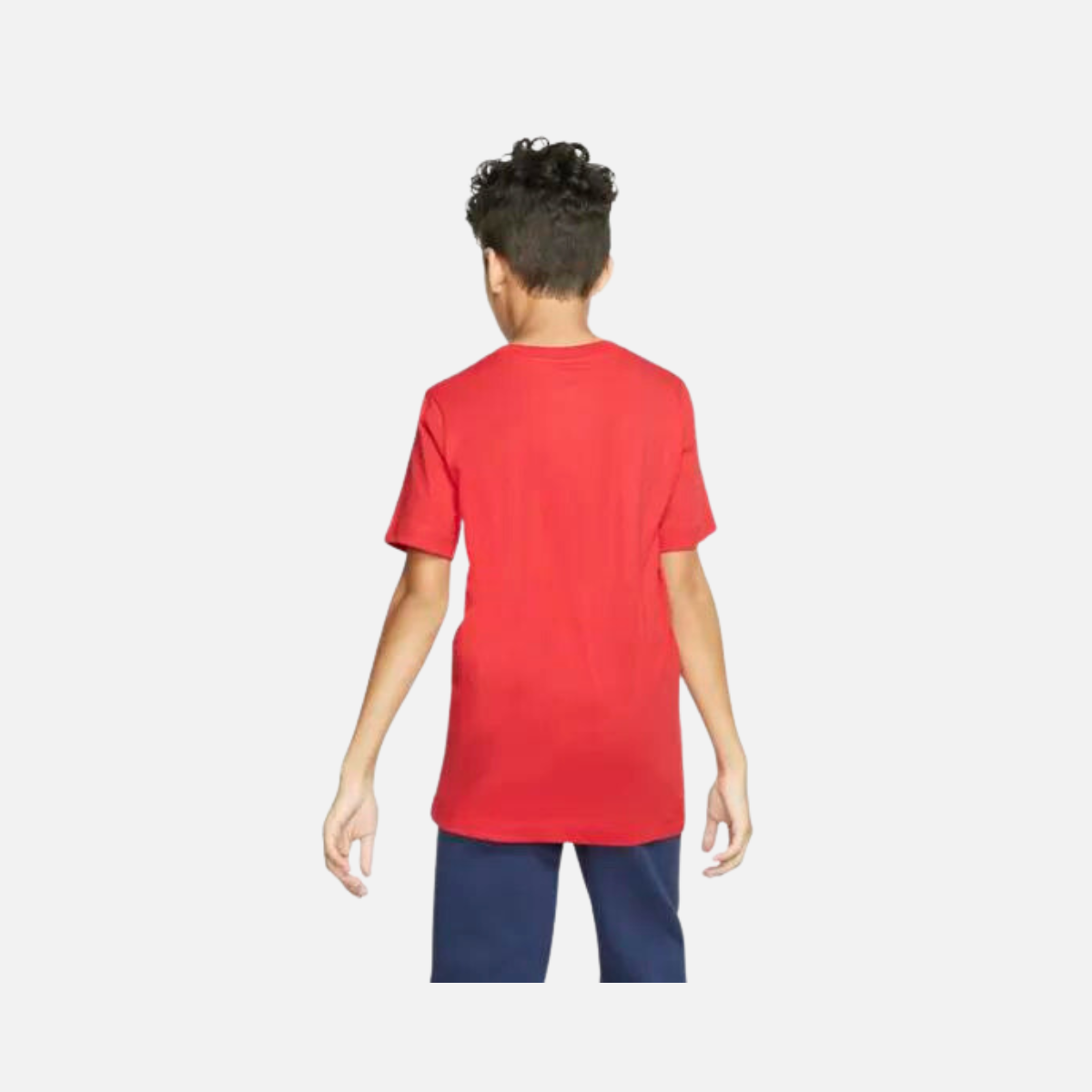 Nike Sportswear Older Kids' Cotton T-Shirt -University Red/White/Midnight Navy