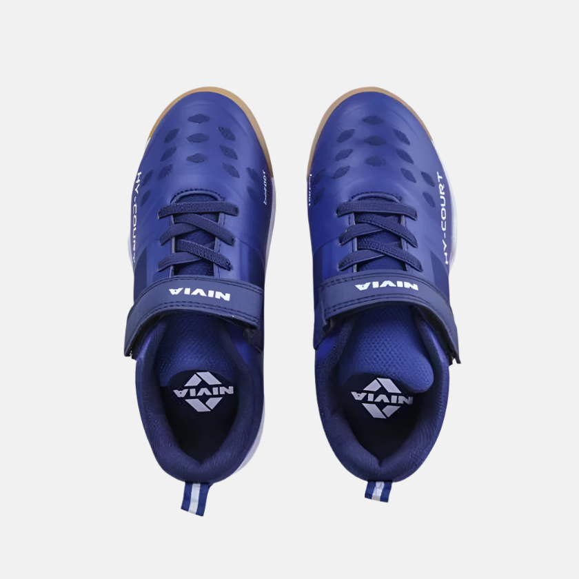 Nivia HY-COURT KIDS 2.0 Badminton Shoes -Navy Blue