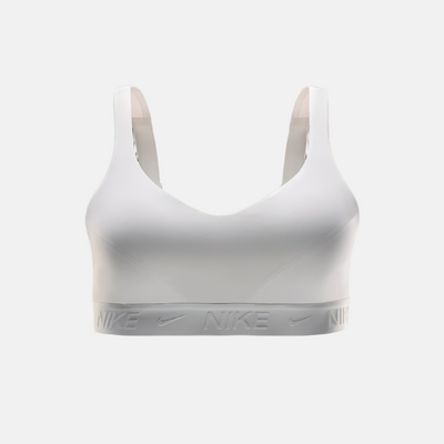 Nike Indy High Support Padded Adjustable Women's Sports Bra -White/Stone Mauve/White