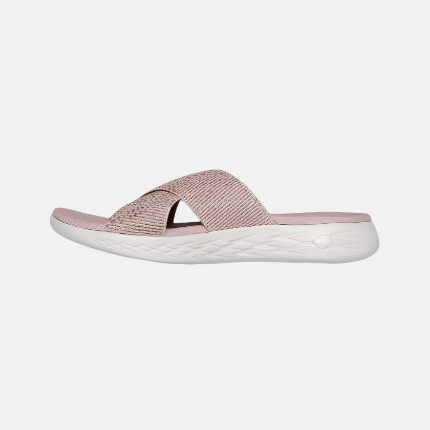 Skechers On The Go 600 Glistening Women's Sandal -Rose/Gold