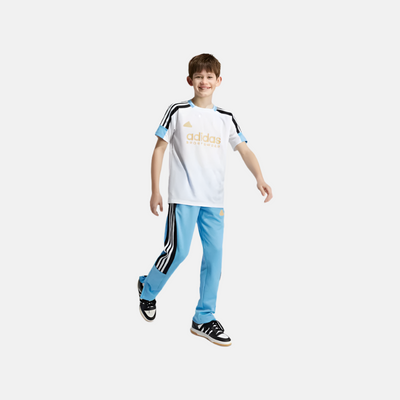 Adidas Tiro Nations Pack Kids Unisex T-shirt (7-16Year) -White/Light Blue/Black/Hazy Beige