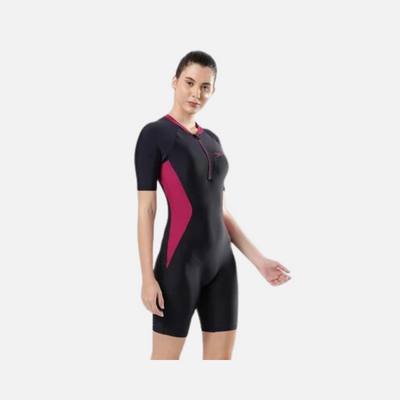 Speedo Essential Panel Women's Kneesuit Swimwear -True navy/Berry