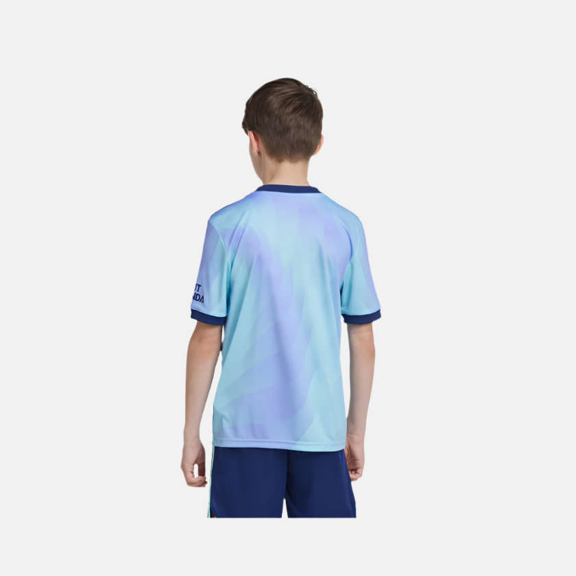 Adidas Arsenal 24/25 Third Kids Boy Football Jersey (7-16Year) -Clear Aqua/Light Flash Purple