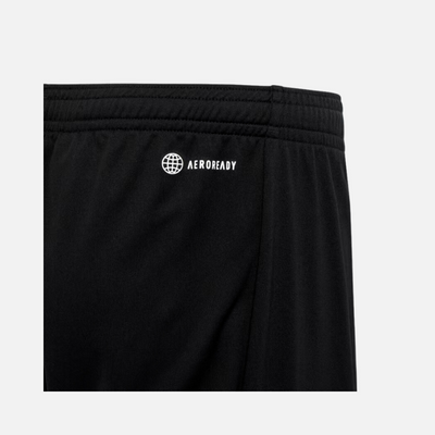 Adidas Train Essential Aeroready Logo Regular-Fit Kids Unisex Shorts (5-16 years)- Black/White