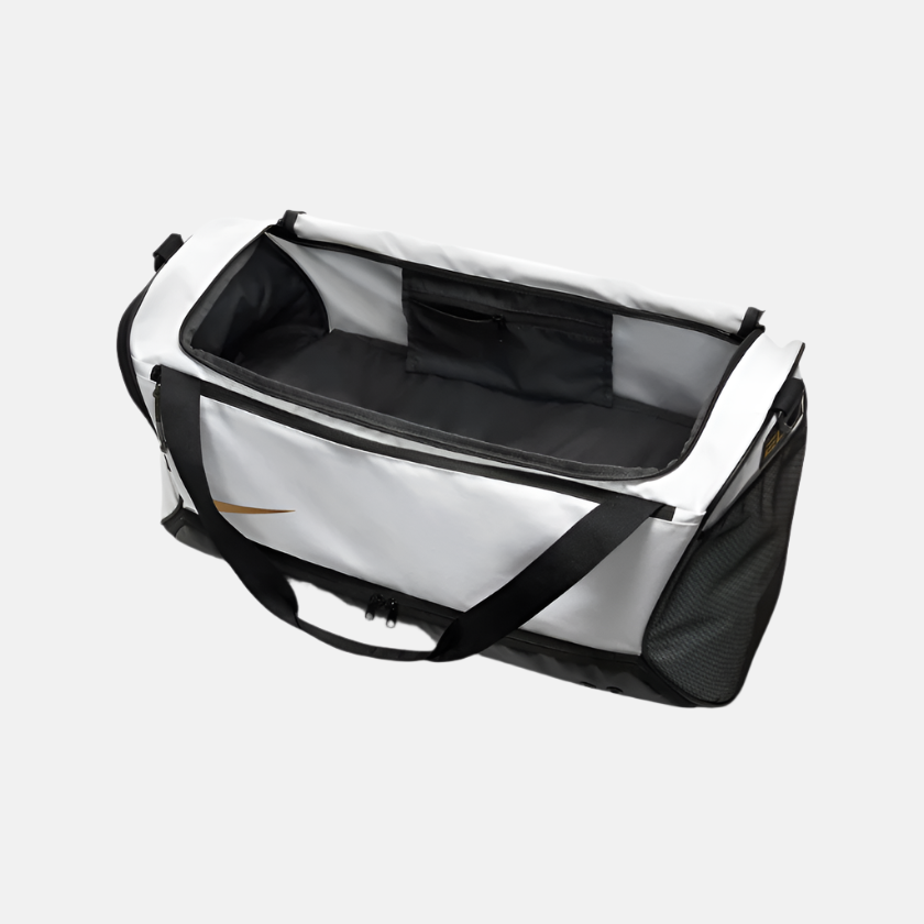 Nike Hoops Elite Duffel Bag (57L) -White/Black/Metallic Gold