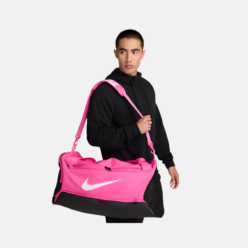 Nike Brasilia 9.5 Training Duffel Bag 60L -Laser Fuchsia/Black/White