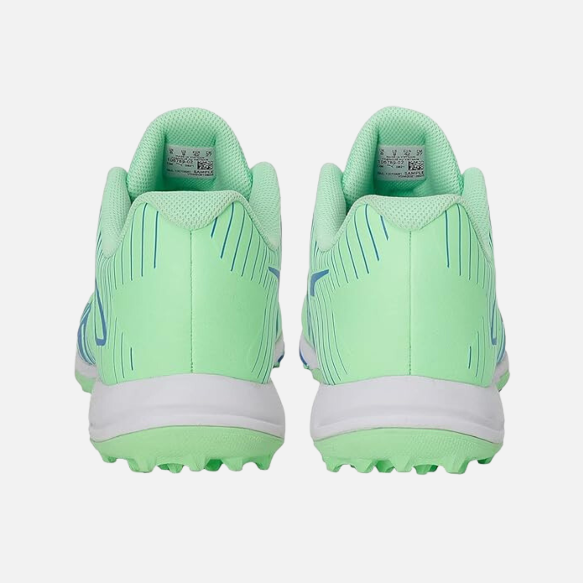 Puma 22 Fh Rubber Men's Cricket Shoe - Elektro Green/Bluemazing-White