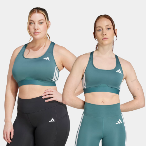 Adidas Powerreact Train Medium-Support 3-Stripes Bra- teal