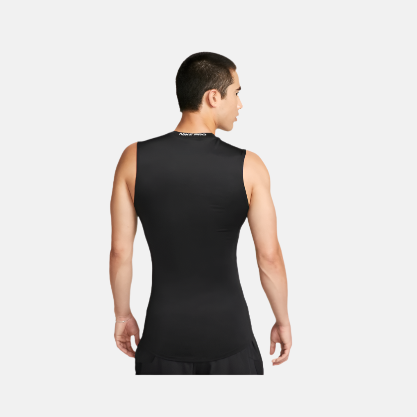 Nike Pro Men's Dri-FIT Tight Sleeveless Fitness Top -Black/White