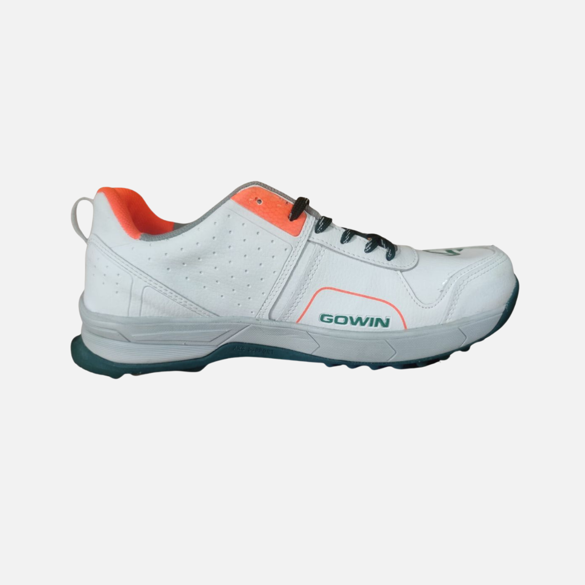 Gowin Pace-3 Cricket Shoes -White/Sea Green