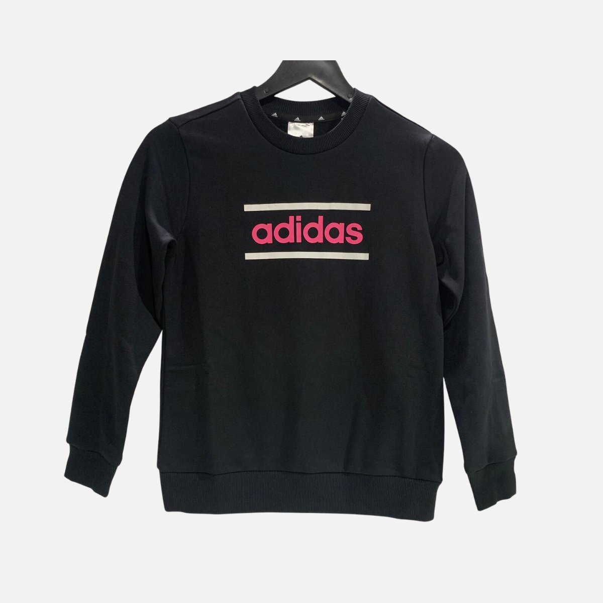 Adidas Graphic Kids Girl Sweatshirt (7-15 Years) -Black