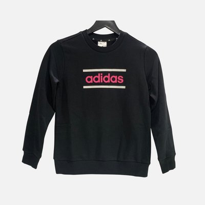 Adidas Graphic Kids Girl Sweatshirt (7-15 Years) -Black