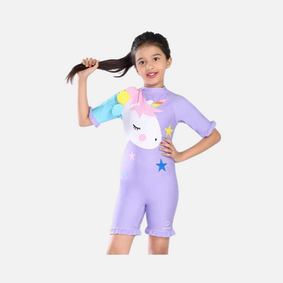 Airavat Unicorn Kids Girl Swimming Costume (2-16Year) -Purple