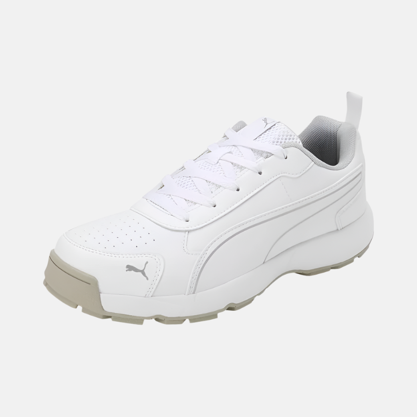 Puma Classic Cat Men's Cricket Shoes -White/Silver