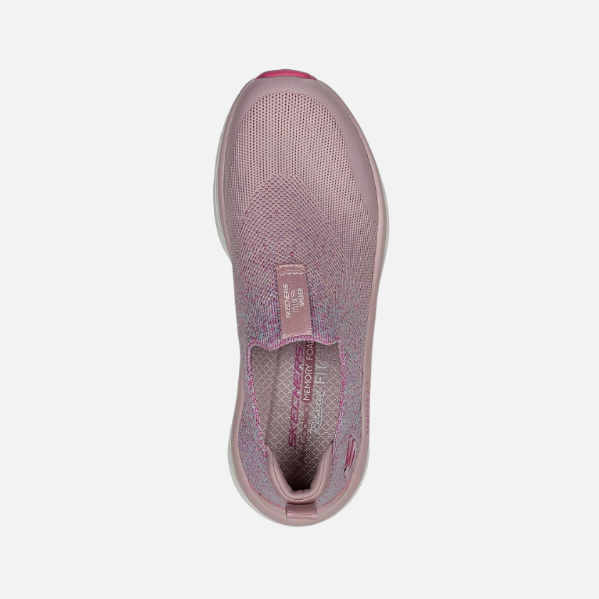 Skechers D'Lux Walker-Wrap Party Women's Walking Shoes -Lavender/Multi