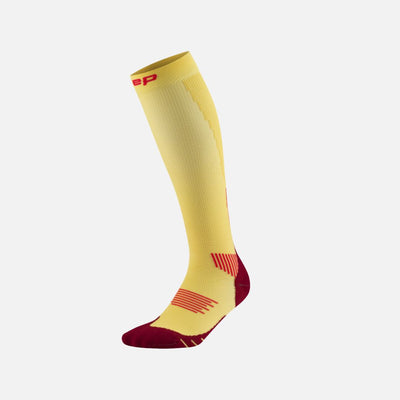 Cep Core Run Socks Tall Men - marigold/burgundy
