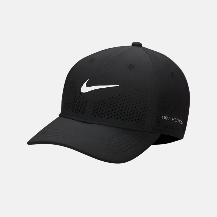 Nike Dri-FIT ADV Club Structured Swoosh Cap -Black/White