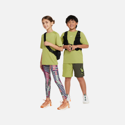 Nike Multi Older Kids Unisex Dri-FIT Training Top - Pear/White