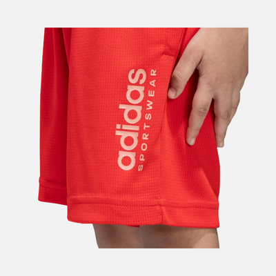 Adidas Kids Boy Linear Graphics shorts (7-16 Years) -Better scarlet