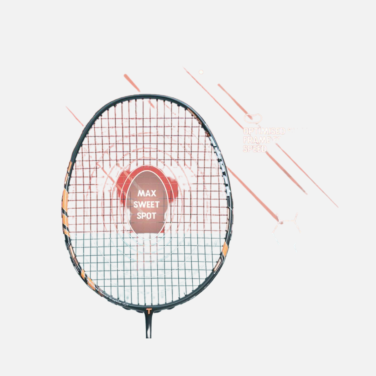 Tanso Arashi 1.0 Full Graphite Badminton Racquet -Orange/Blue/Green