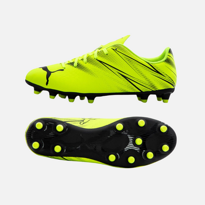 Puma Attacanto FG/AG Cleats Men's Football Shoes -Electric Lime/Black