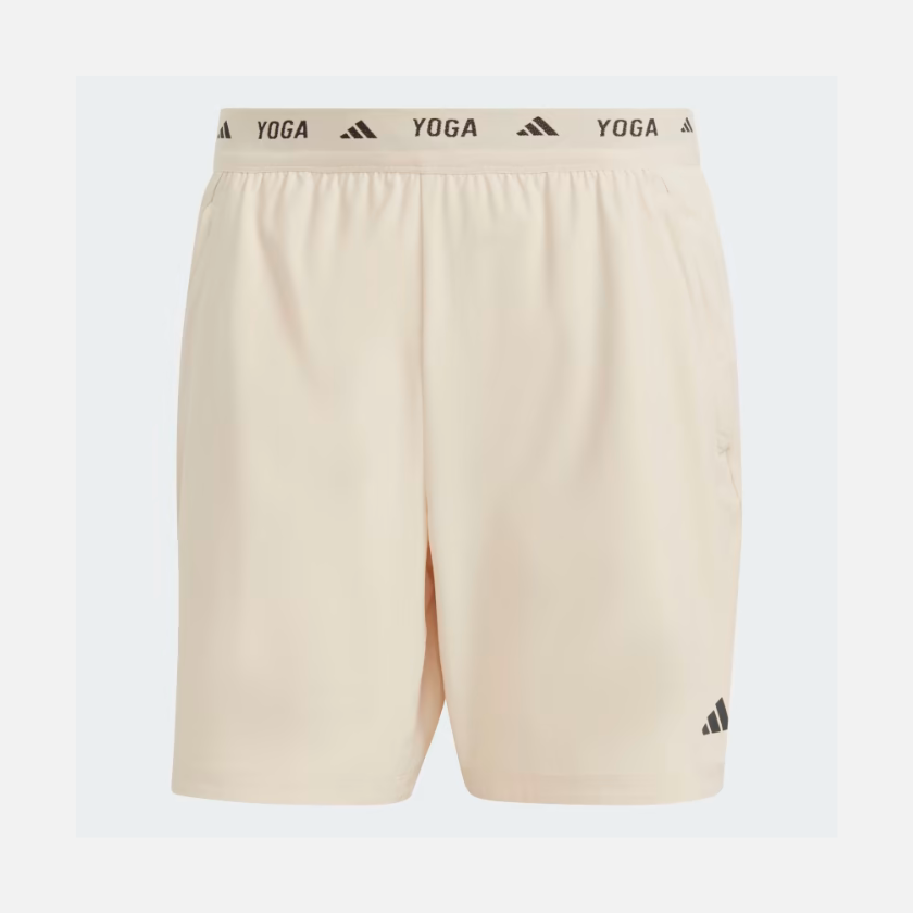 Adidas Yoga Training 2 in 1 Men's Training Shorts -Sand Strata/White