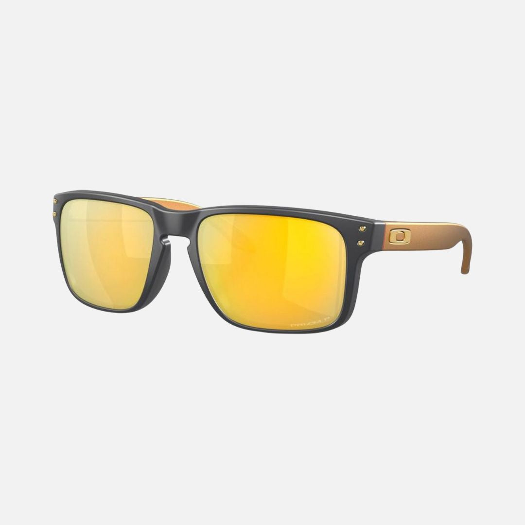 Oakley Holbrook Sunglasses Matte Carbon/Prizm 24K Polarised Lenses