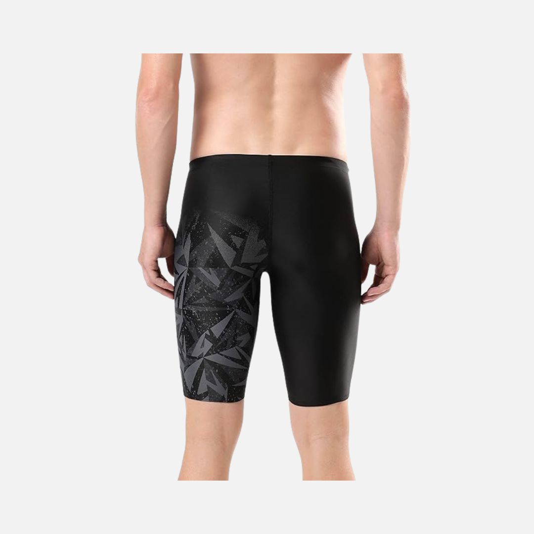 Speedo Men's Endurance 10 Hyperboom V Cut Jammer - Black & Oxid Grey
