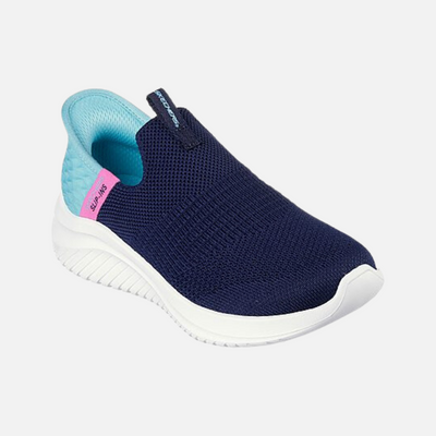 Skechers Slip-ins Ultra Flex 3.0 kids shoes -Fresh Time -Navy/Turquoise
