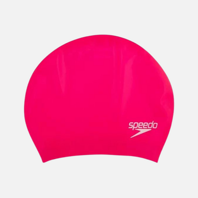 Speedo Adult Long Hair Swimming Cap -Black/Blue-Purple/Pink