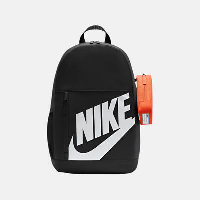 Nike Older Kids Backpack (20L) -Black/Orange/White