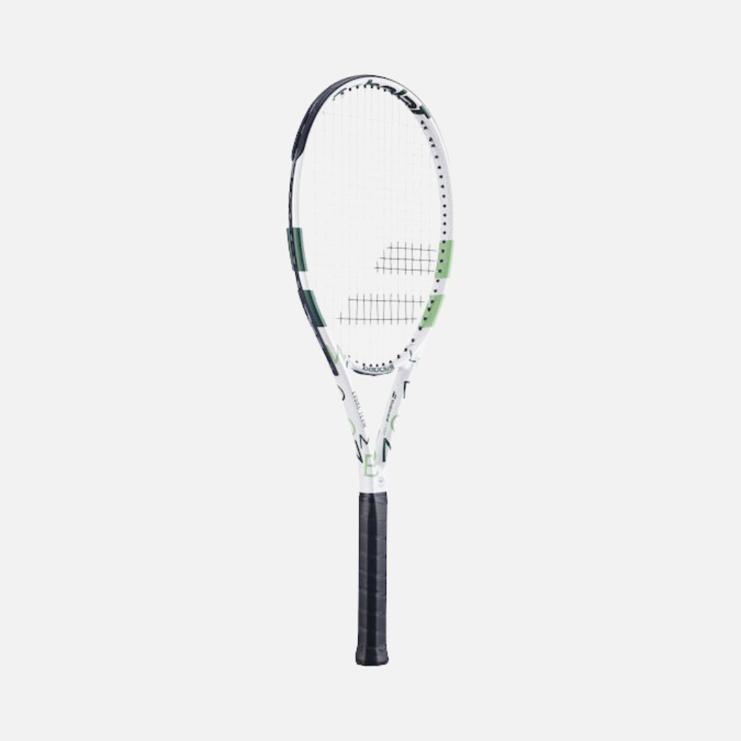 BABOLAT EVOKE TEAM WIM TENNIS RACQUET WHITE/GERRN - STRUNG