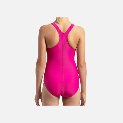 Speedo Girl's Endurance 10 Lycra Racerback Swimwear - Electric Pink & True Navy