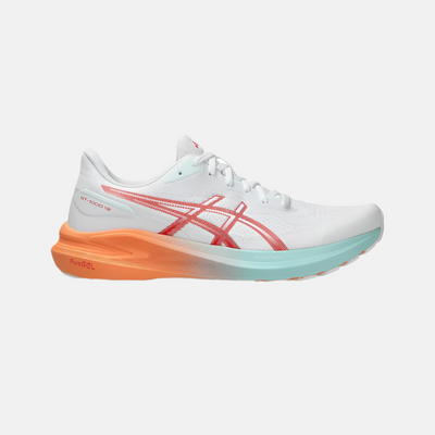 Asics GT-1000 13 Men's Running Shoes -White/Coral Reflective