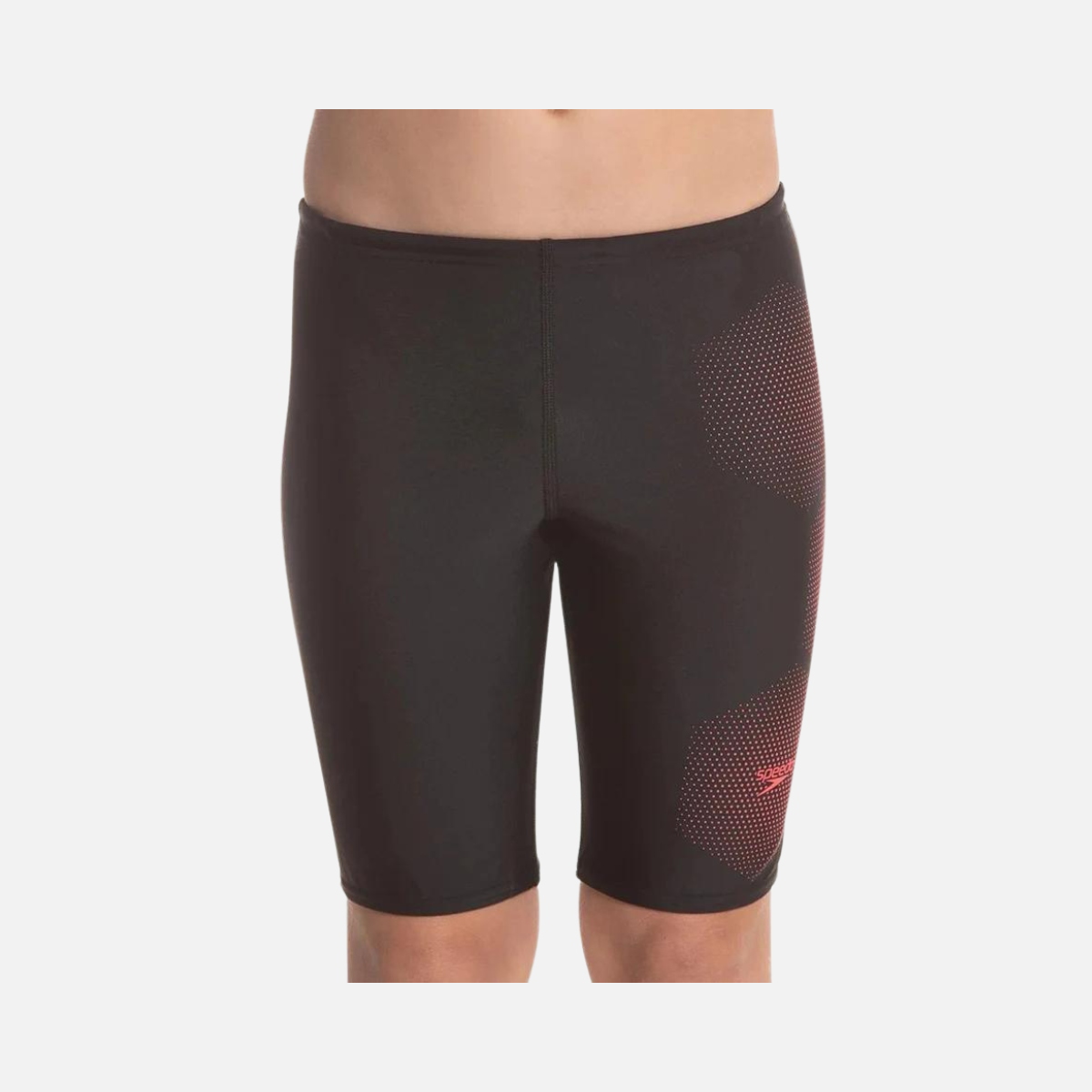 Speedo Tech Placement Kids Boy Jammer -Black/Phoenix Red