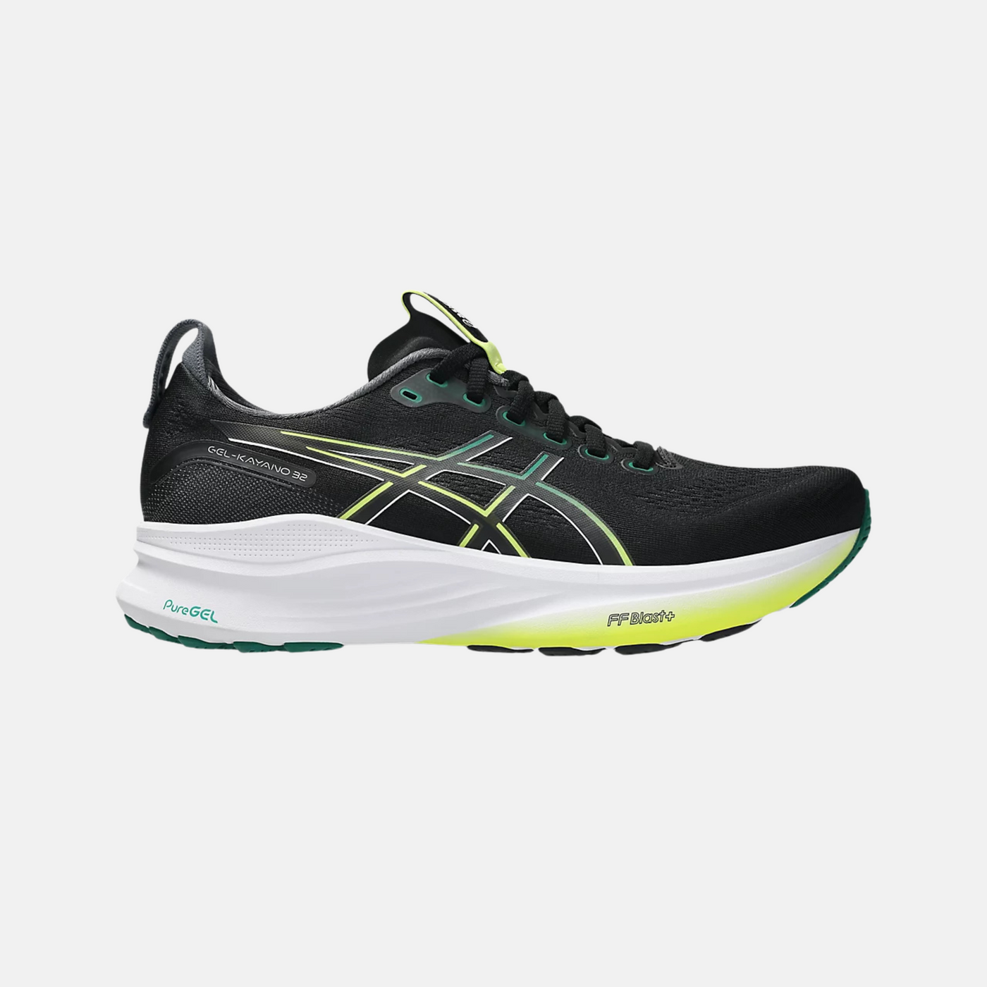 ASICS GEL-KAYANO 32 Men’s Running Shoes - Black/Jasper Green
