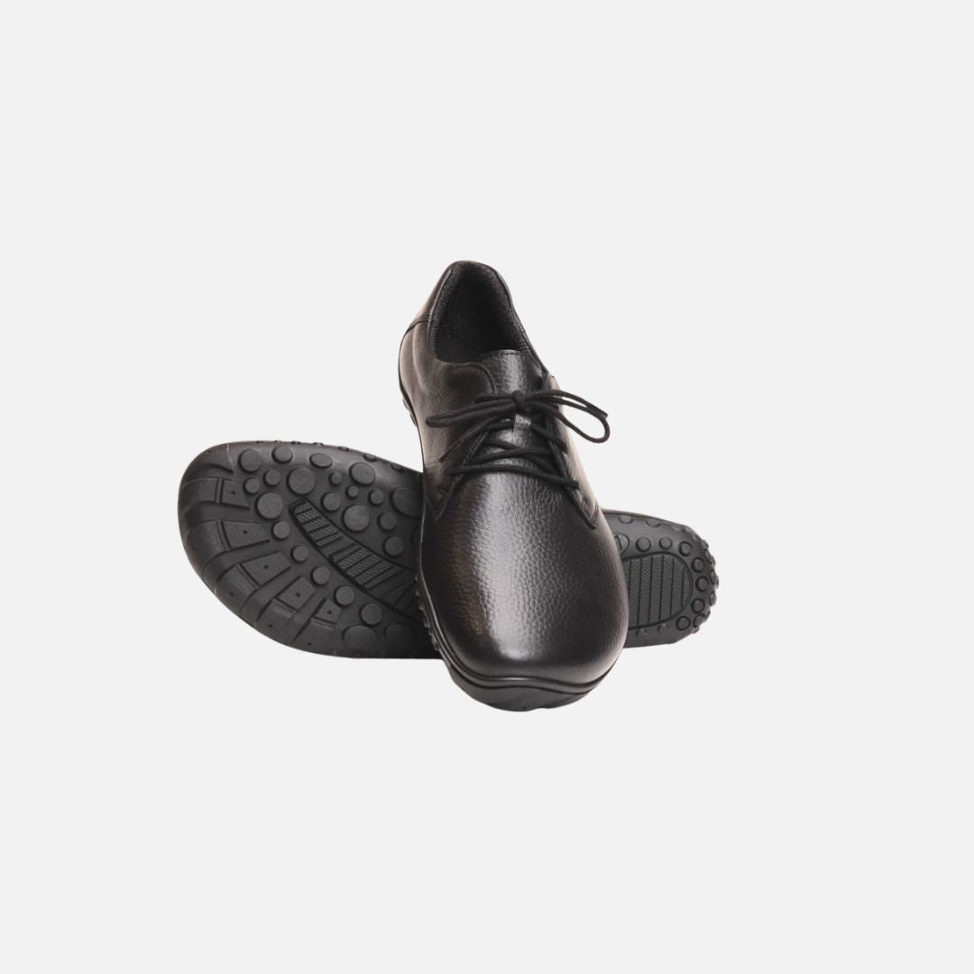 BAER URBN Leder Exekutive Barefoot shoes - Grained Black