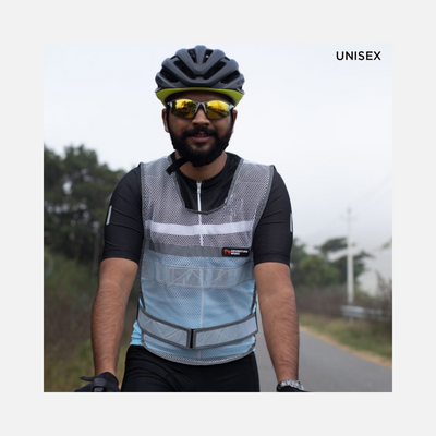 Adventure Worx Cycling Reflective Gilet –White/Yellow
