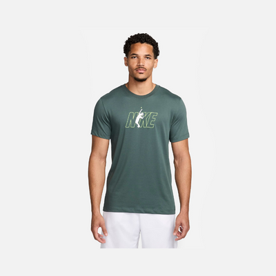 NikeCourt Men's Dri-FIT Tennis T-Shirt -Vintage Green