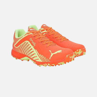 Puma 22 FH Rubber Men's Cricket Shoes -Ultra Orange/Fast Yellow