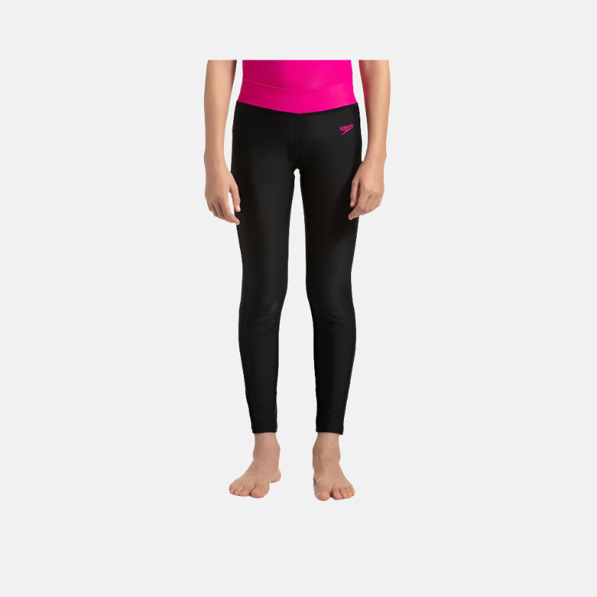 Speedo Endurance 10 Active Kids Girls Leggings -Black/Electric Pink