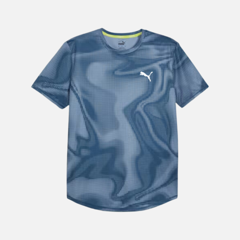 Puma Run Favourite Men's Running T-shirt -Ocean Tropic-print