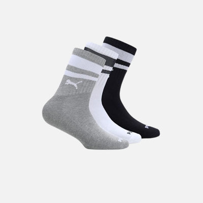 Puma Heritage Striped Short Crew Socks Pack of 3
