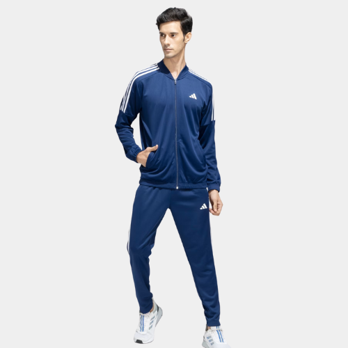 Adidas 3 Stripes Plain AEROREADY Mens Track Suit - Blue