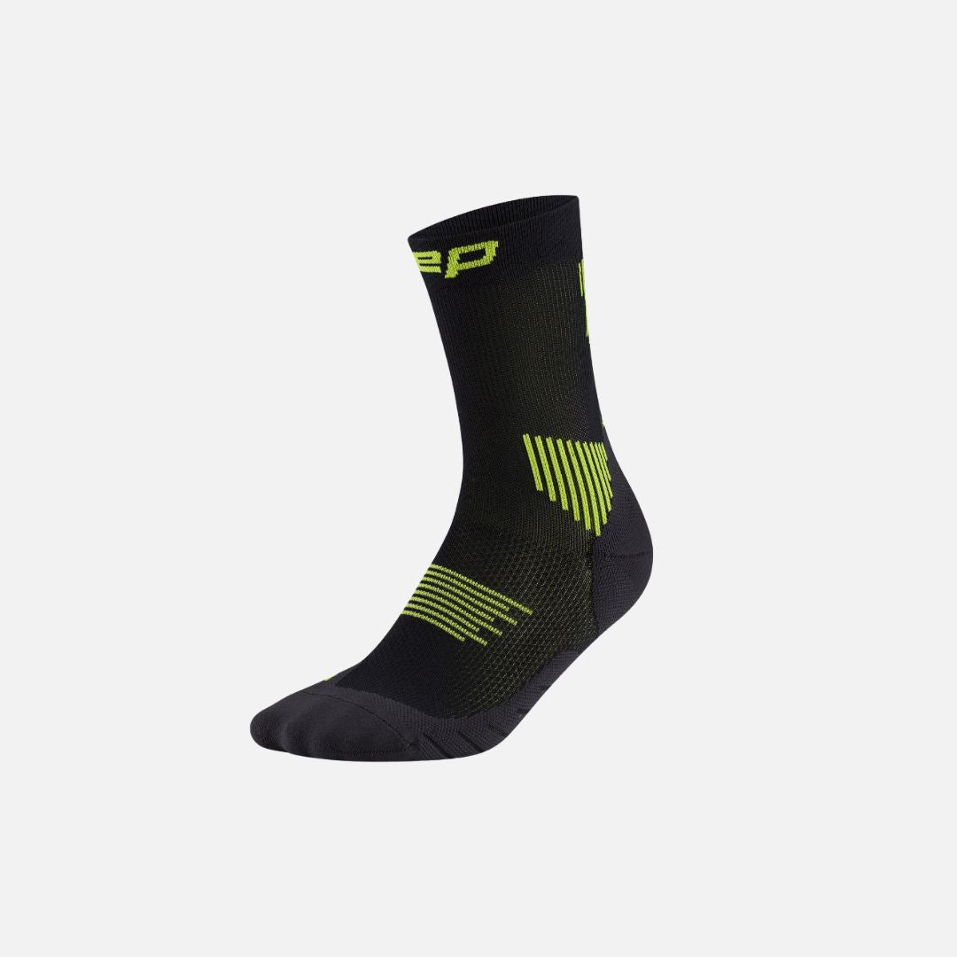 Cap Core Run Socks Mid Cut Men- black/lime