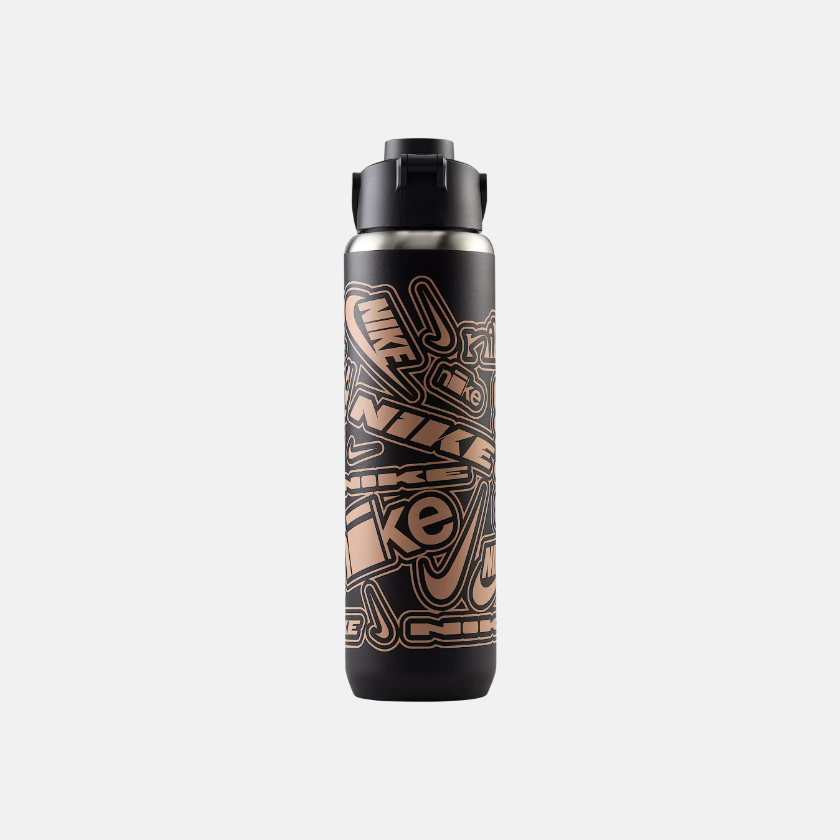 Nike Recharge Chug Bottle – 710ml (24oz) – Black/Apricot Agate
