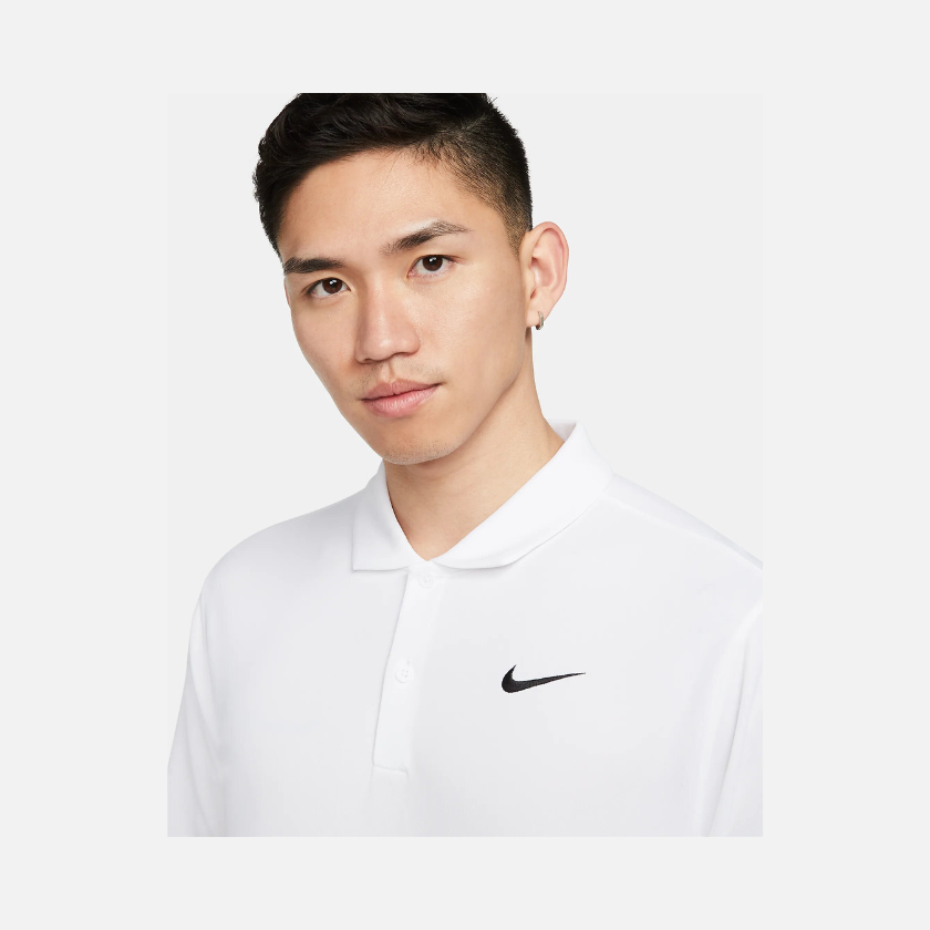 NikeCourt Dri-FIT Men's Tennis Polo T-shirt -White/Black